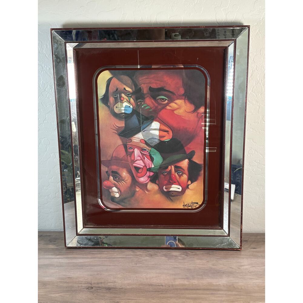 Chuck Oberstein Original Clown Oil Painting on Canvas